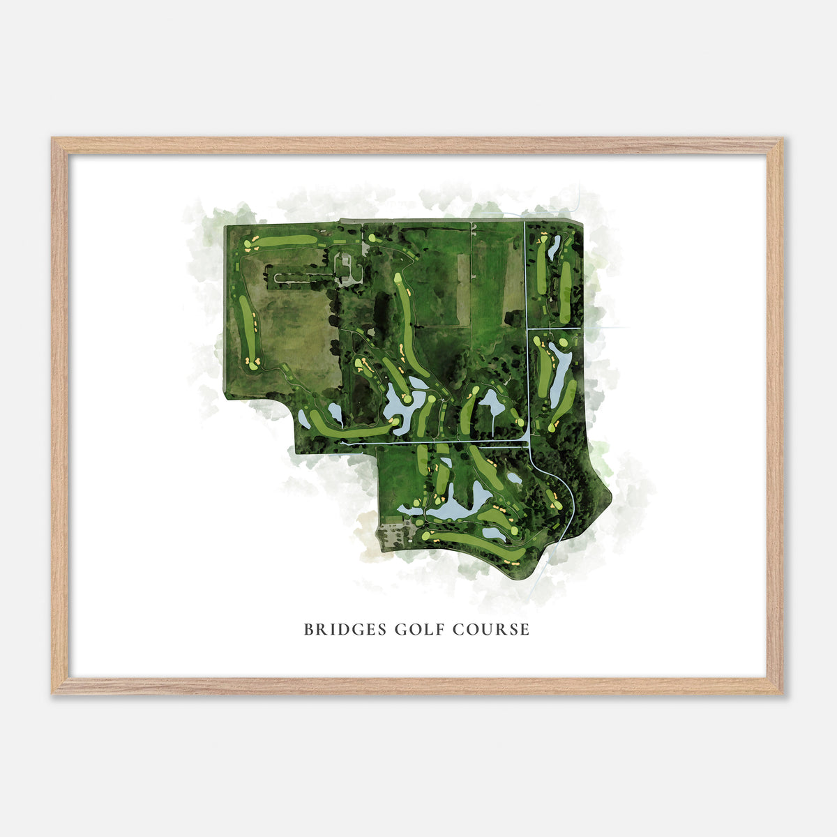 Print of Bridges Golf Course Classic Map