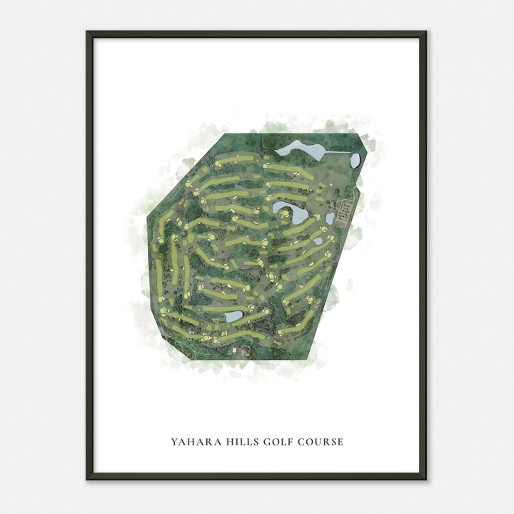 Print of Yahara Hills Golf Course Classic Map