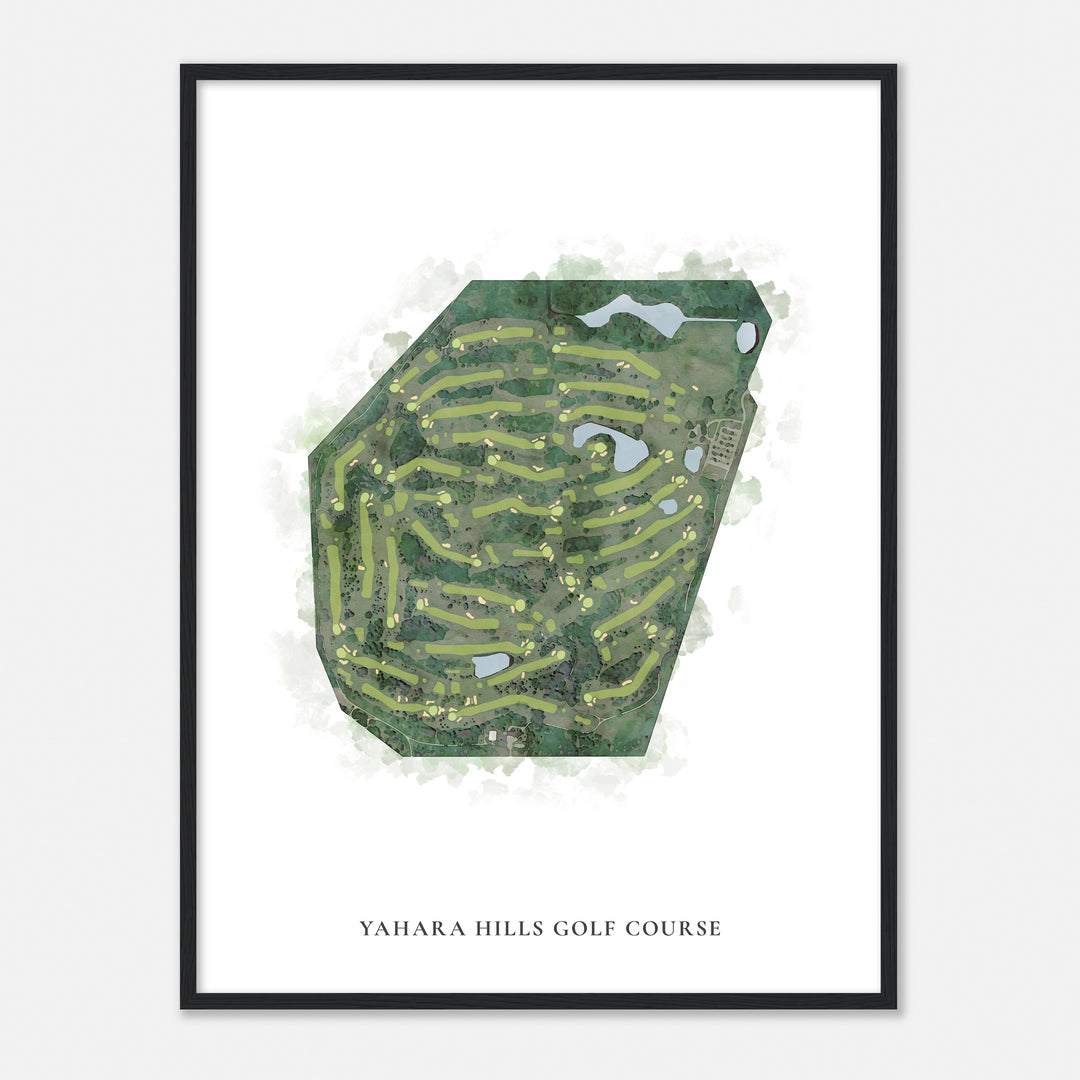 Print of Yahara Hills Golf Course Classic Map