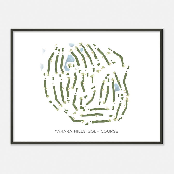 Print of Yahara Hills Golf Course Modern Map