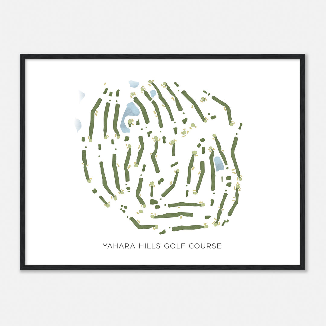 Print of Yahara Hills Golf Course Modern Map