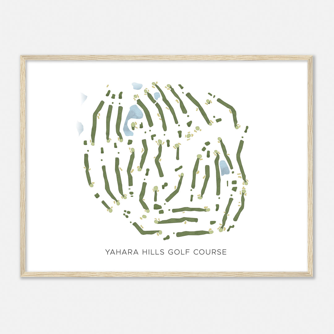 Print of Yahara Hills Golf Course Modern Map