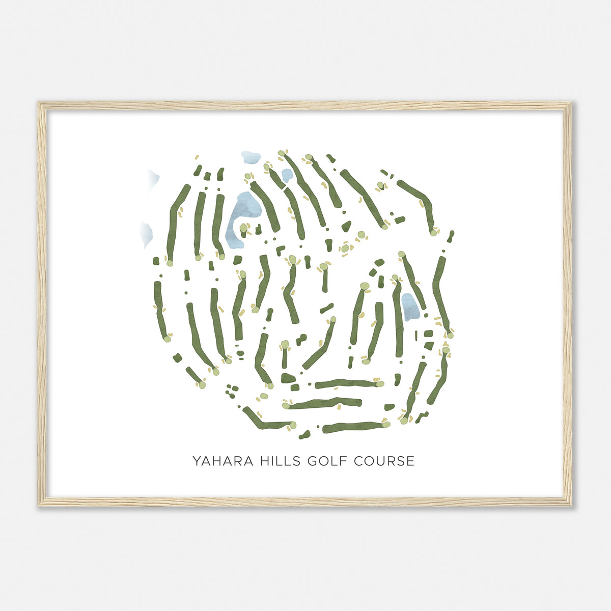 Print of Yahara Hills Golf Course Modern Map