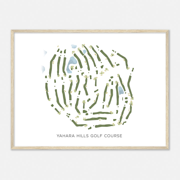 Print of Yahara Hills Golf Course Modern Map
