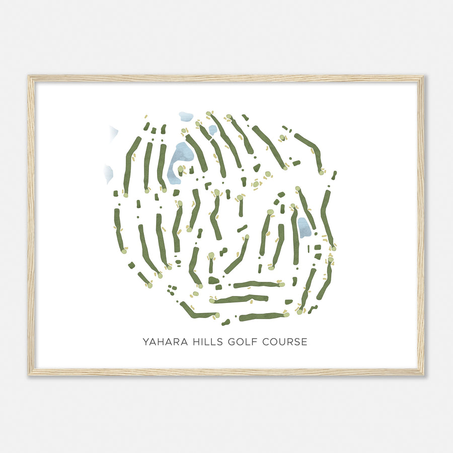 Print of Yahara Hills Golf Course Modern Map