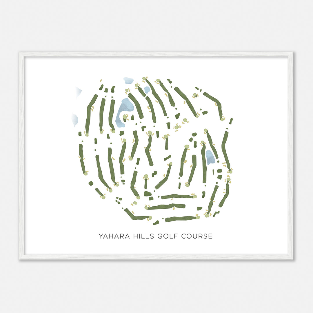 Print of Yahara Hills Golf Course Modern Map
