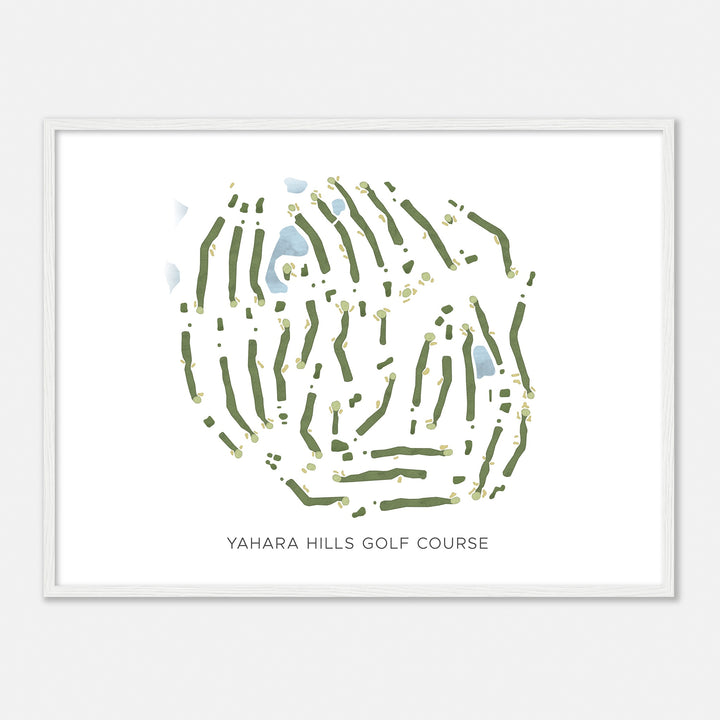 Print of Yahara Hills Golf Course Modern Map