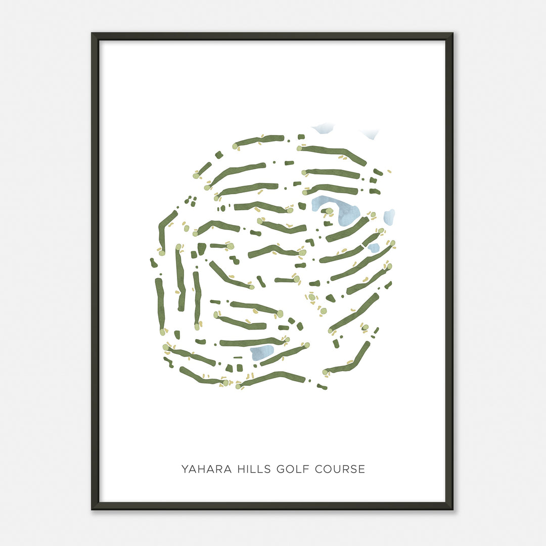 Print of Yahara Hills Golf Course Modern Map