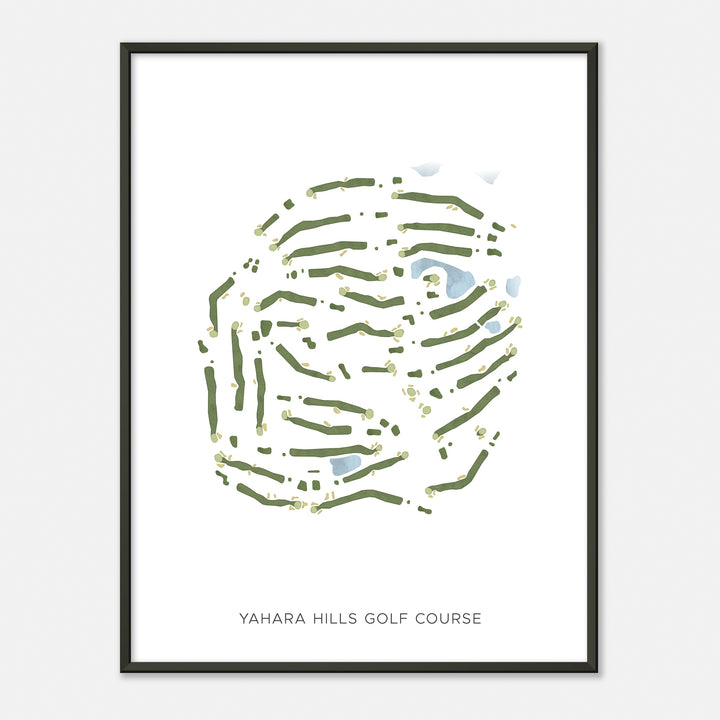 Print of Yahara Hills Golf Course Modern Map