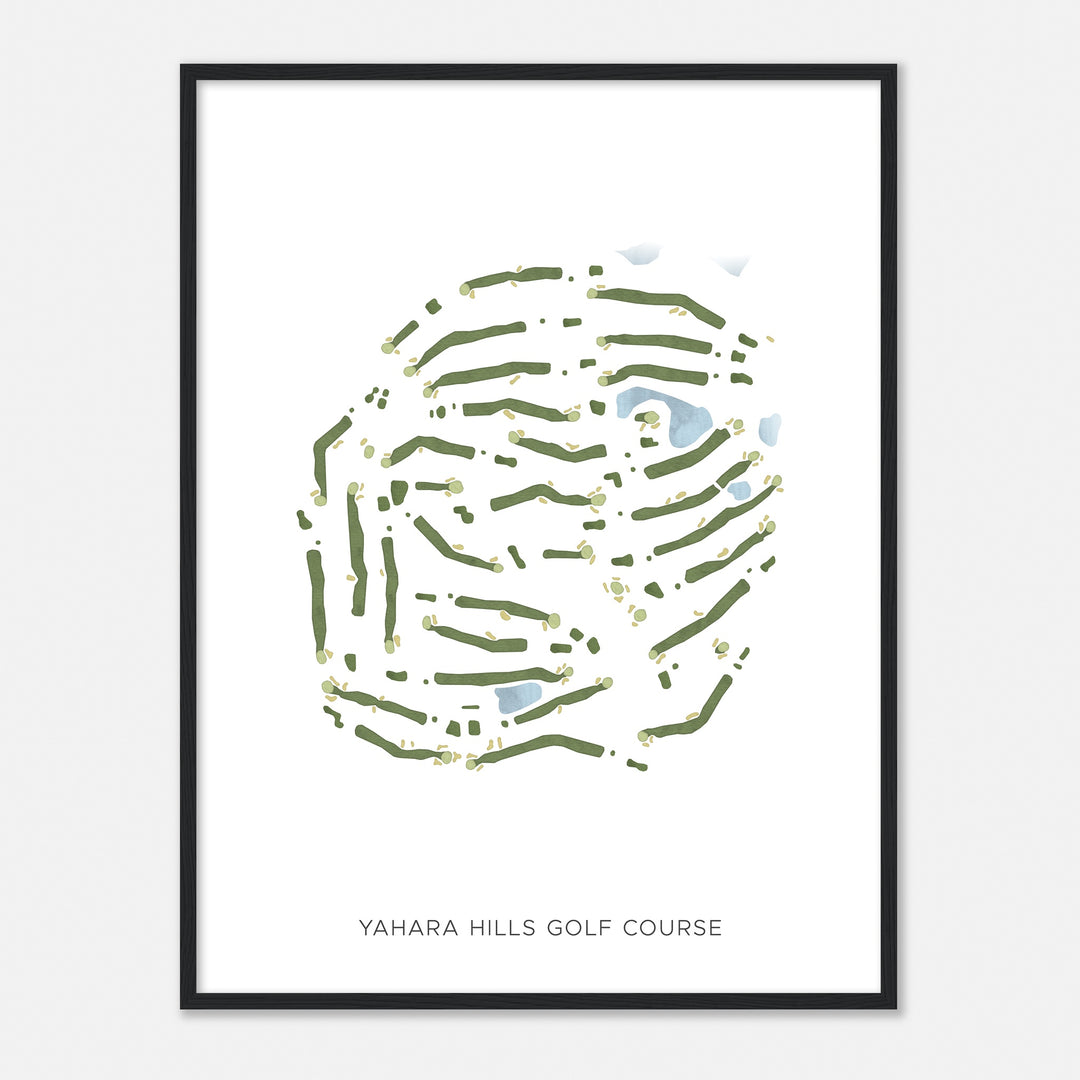 Print of Yahara Hills Golf Course Modern Map