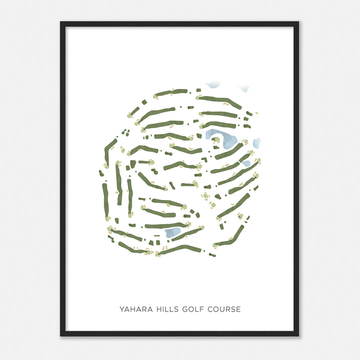 Print of Yahara Hills Golf Course Modern Map