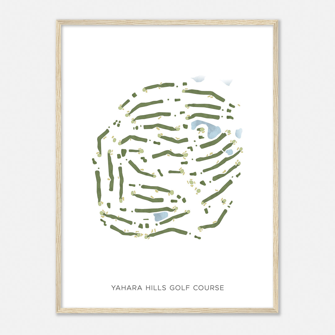 Print of Yahara Hills Golf Course Modern Map