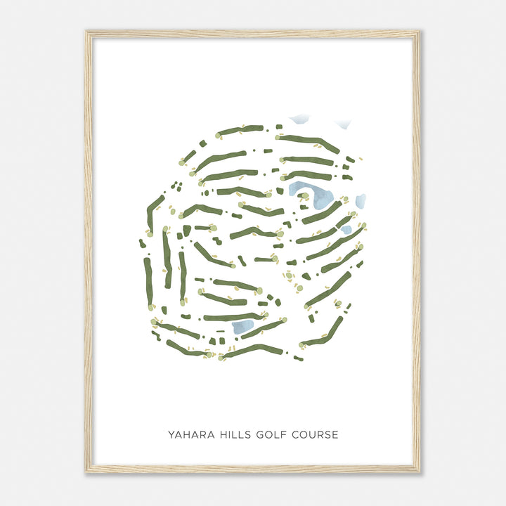 Print of Yahara Hills Golf Course Modern Map