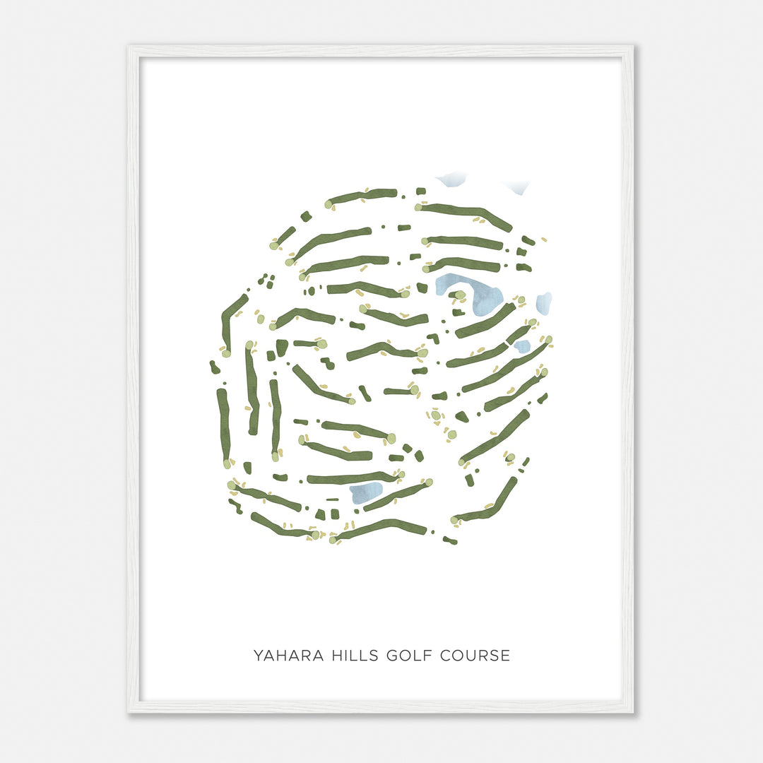 Print of Yahara Hills Golf Course Modern Map
