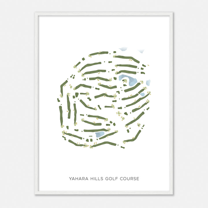 Print of Yahara Hills Golf Course Modern Map