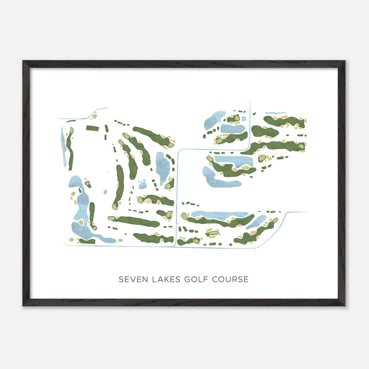 Print of Seven Lakes Golf Course Modern Map