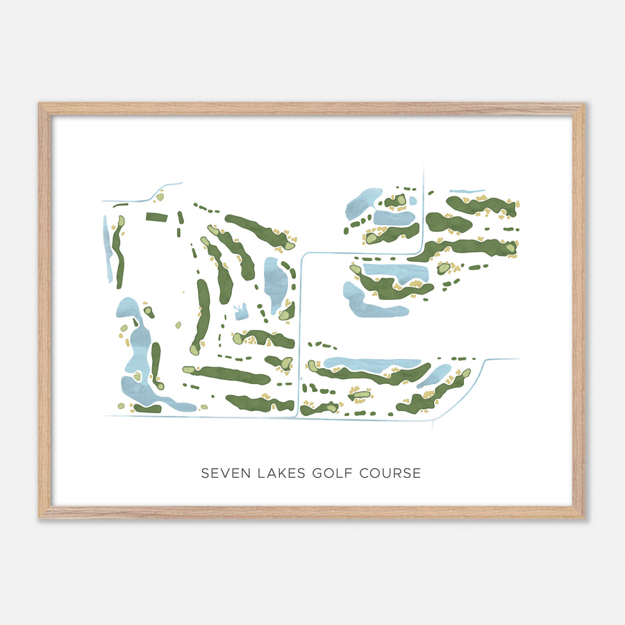 Print of Seven Lakes Golf Course Modern Map