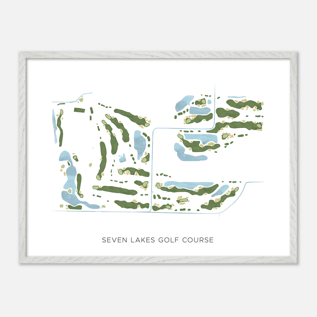 Print of Seven Lakes Golf Course Modern Map