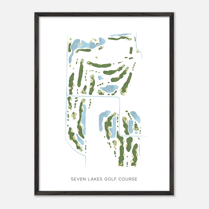 Print of Seven Lakes Golf Course Modern Map