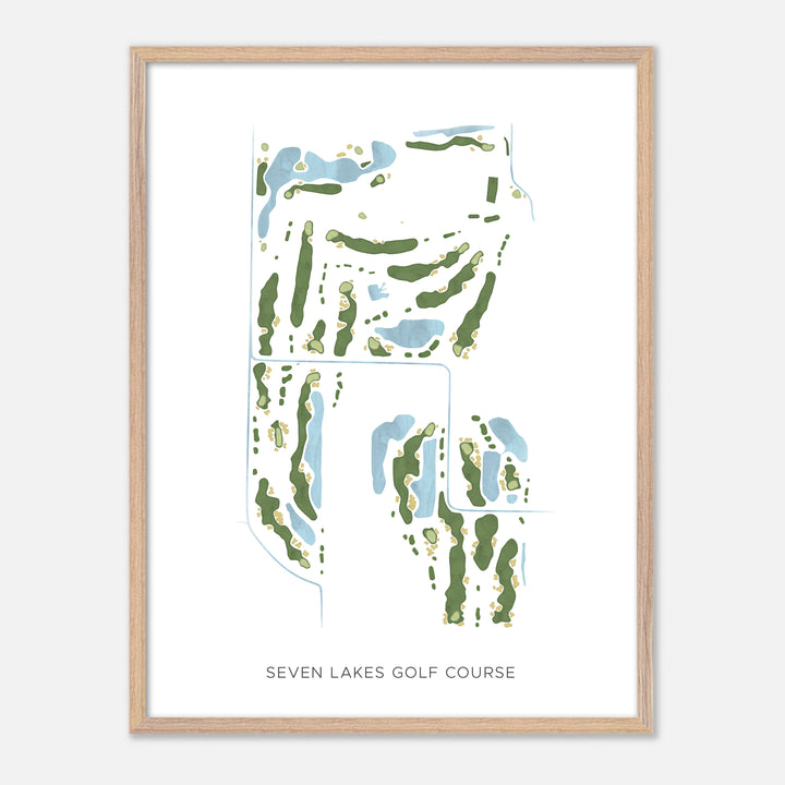 Print of Seven Lakes Golf Course Modern Map