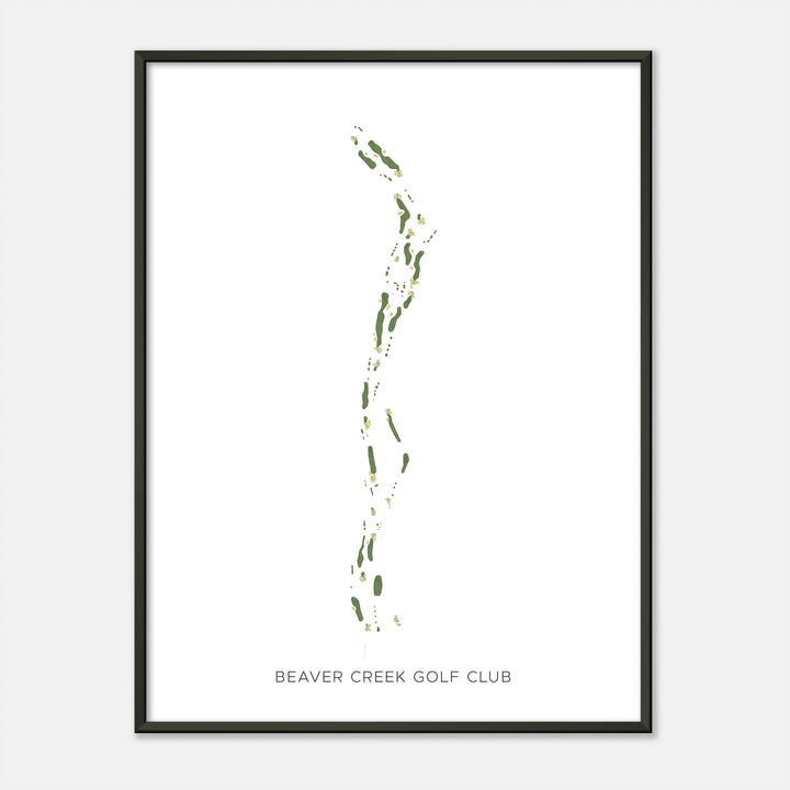 Print of Beaver Creek Golf Club Modern Map
