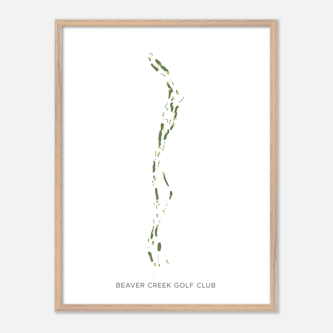 Print of Beaver Creek Golf Club Modern Map