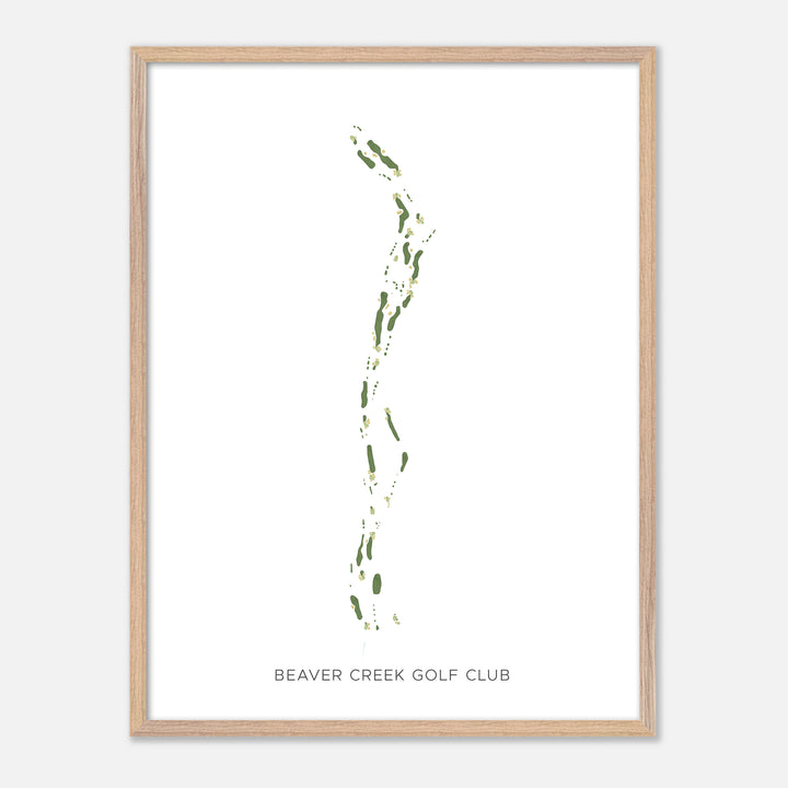 Print of Beaver Creek Golf Club Modern Map