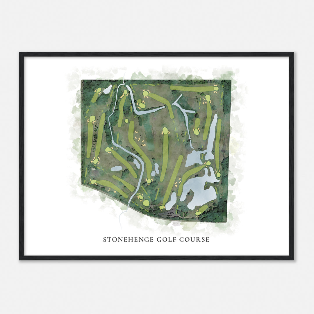 Print of Stonehenge Golf Course Classic Map