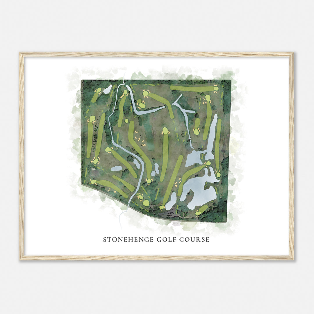 Print of Stonehenge Golf Course Classic Map