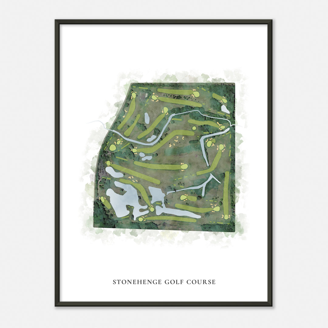 Print of Stonehenge Golf Course Classic Map