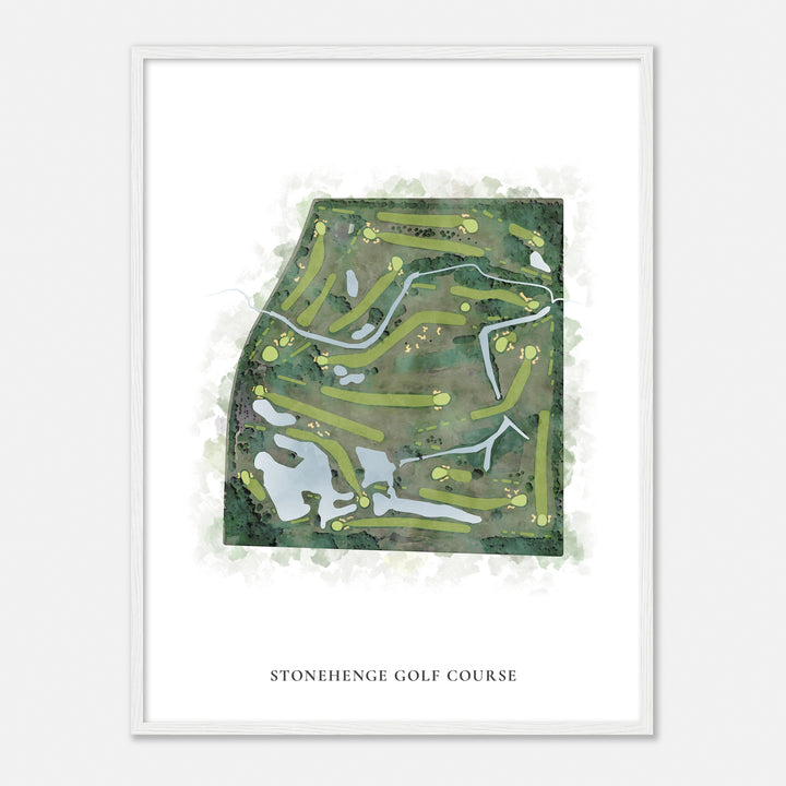 Print of Stonehenge Golf Course Classic Map