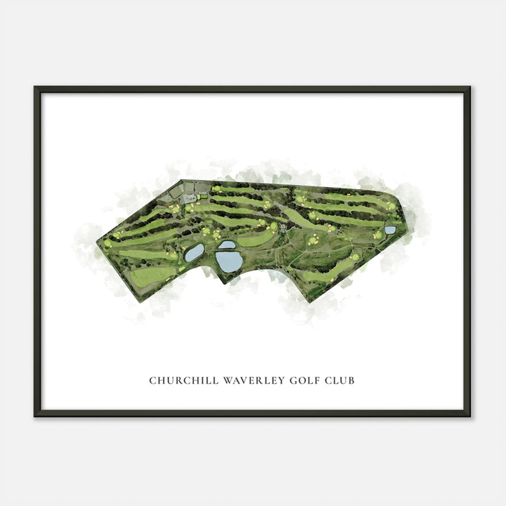 Print of Churchill Waverley Golf Club Classic Map