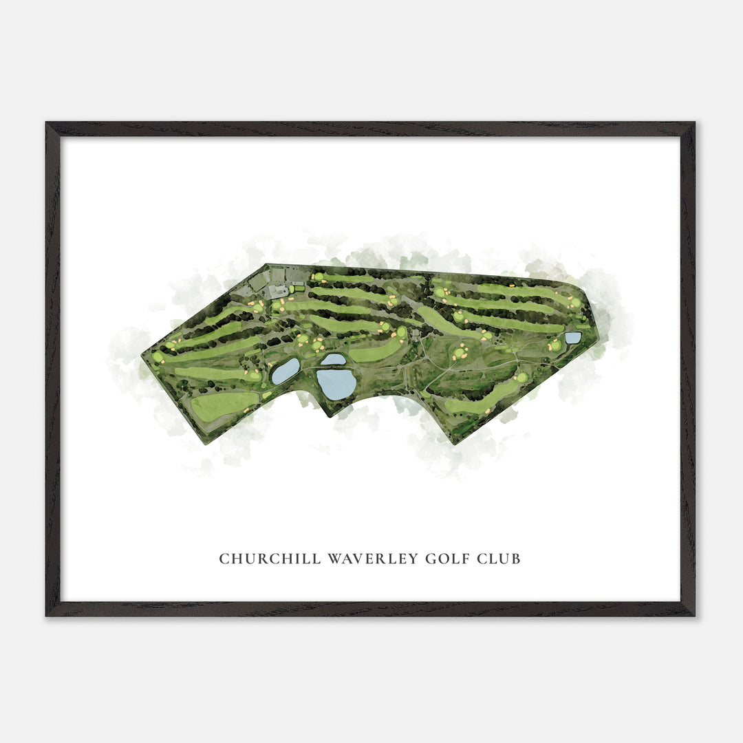 Print of Churchill Waverley Golf Club Classic Map
