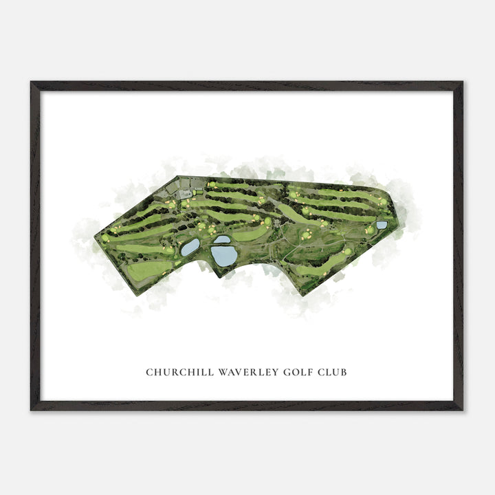 Print of Churchill Waverley Golf Club Classic Map