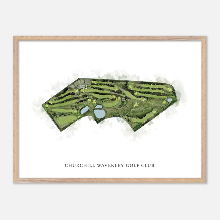Print of Churchill Waverley Golf Club Classic Map