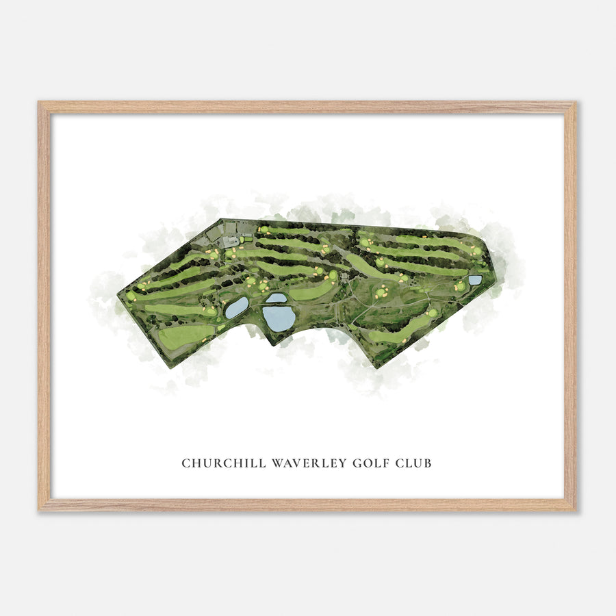 Print of Churchill Waverley Golf Club Classic Map
