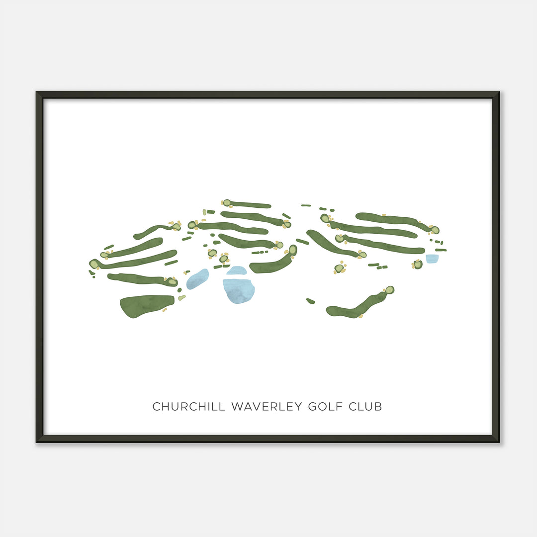 Print of Churchill Waverley Golf Club Modern Map