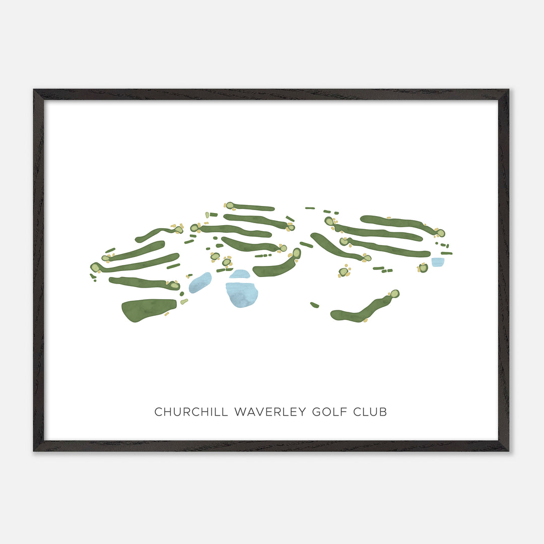 Print of Churchill Waverley Golf Club Modern Map