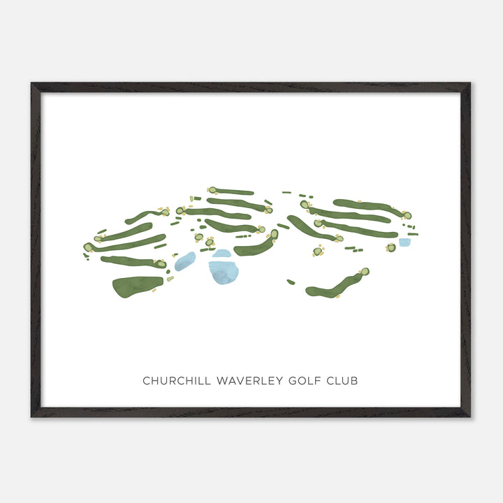 Print of Churchill Waverley Golf Club Modern Map