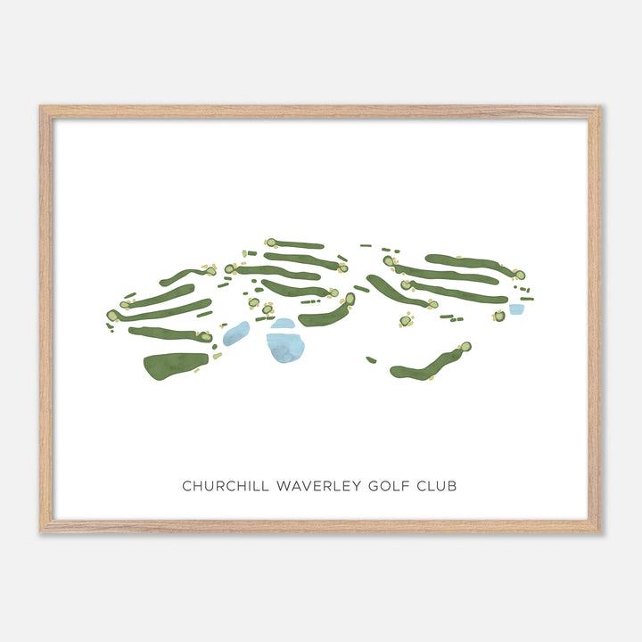 Print of Churchill Waverley Golf Club Modern Map