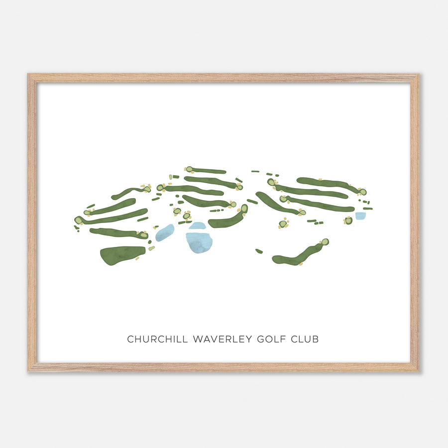Print of Churchill Waverley Golf Club Modern Map