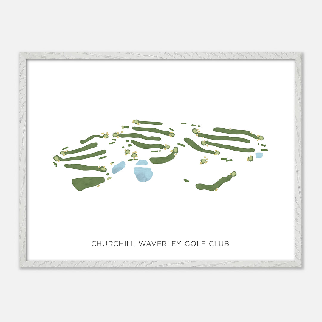 Print of Churchill Waverley Golf Club Modern Map