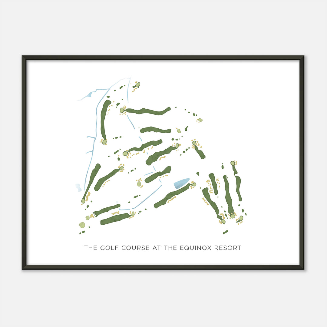 Print of The Golf Course At The Equinox Resort Modern Map