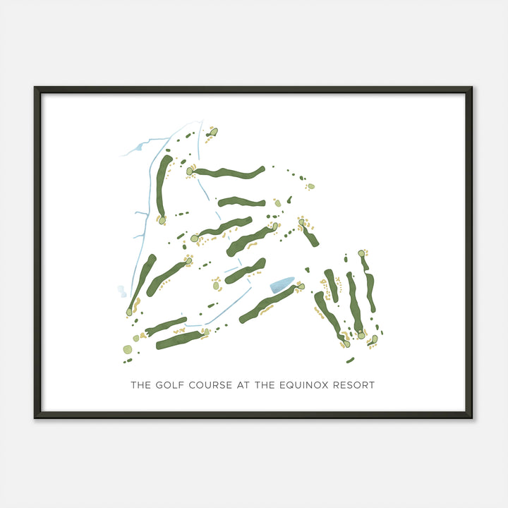 Print of The Golf Course At The Equinox Resort Modern Map