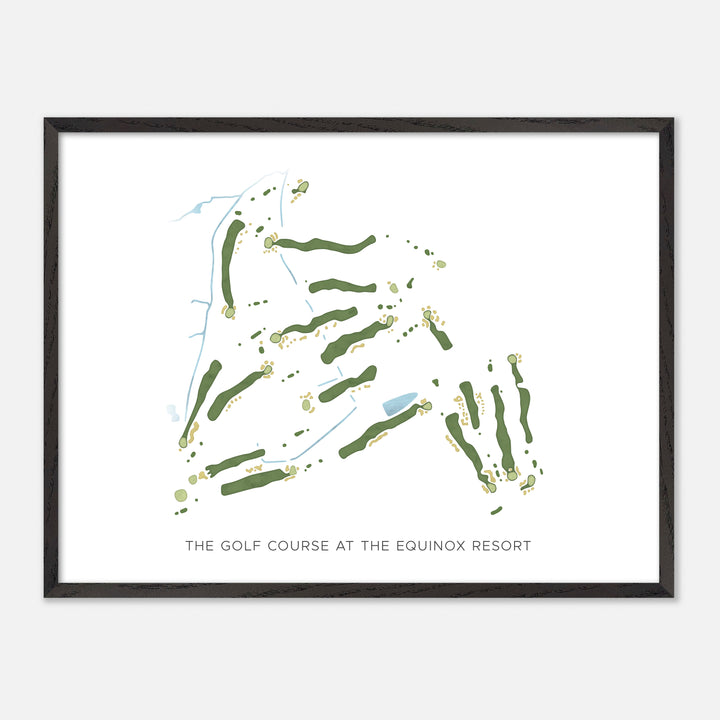 Print of The Golf Course At The Equinox Resort Modern Map