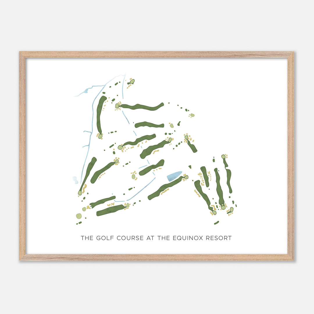 Print of The Golf Course At The Equinox Resort Modern Map