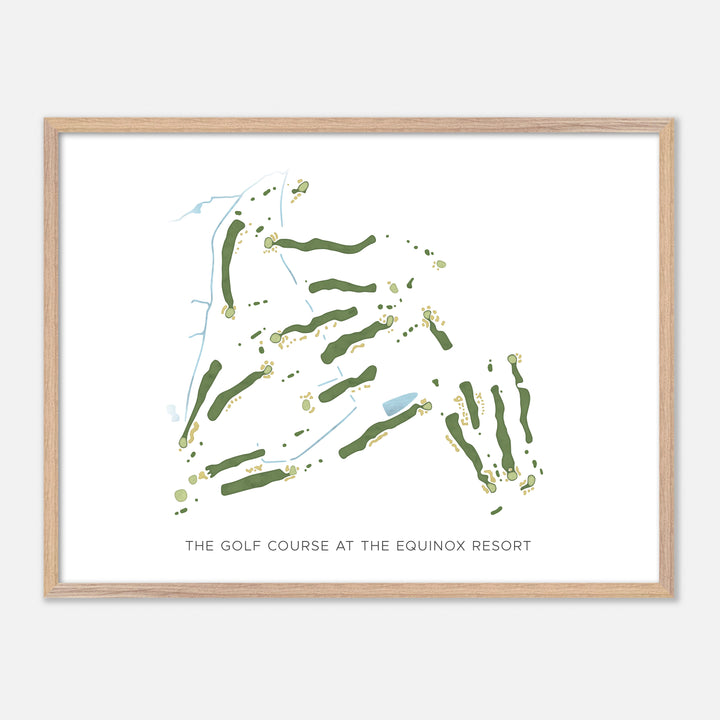 Print of The Golf Course At The Equinox Resort Modern Map