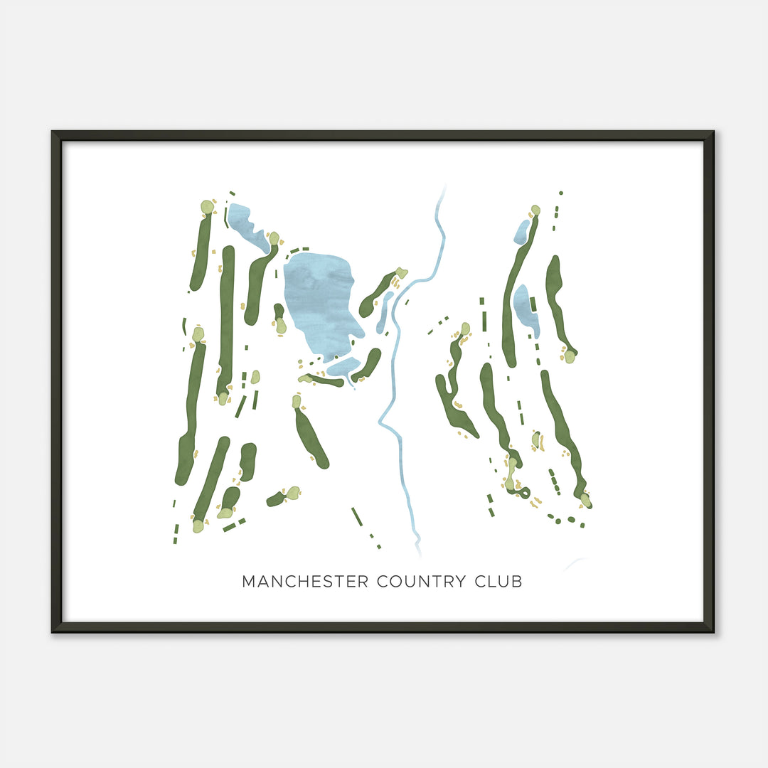 Print of Manchester Country Club Modern Map