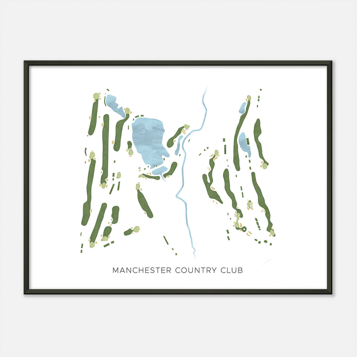 Print of Manchester Country Club Modern Map