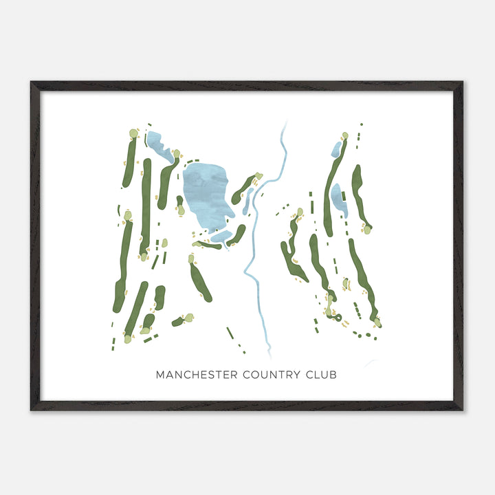 Print of Manchester Country Club Modern Map